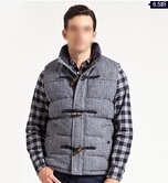 TOMMY 蓝黑色复古纽约风羽绒背心 0887837814JW