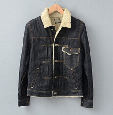 Levi's 原色丹宁羊羔绒棉衣牛仔夹克 保暖毛领 复古巴黎扣