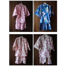 hello kitty 纯棉烫金和服 日本客供面料 日式睡衣